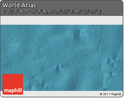 Satellite 3D Map of the Area around 6° 59' 36" N, 85° 4' 29" E