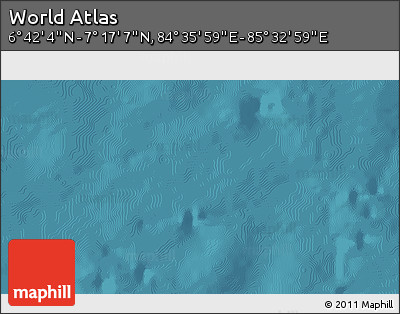 Satellite 3D Map of the Area around 6° 59' 36" N, 85° 4' 29" E
