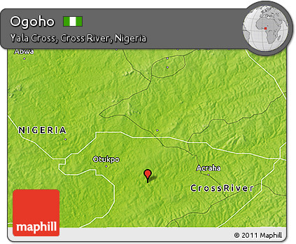 Physical 3D Map of Ogoho