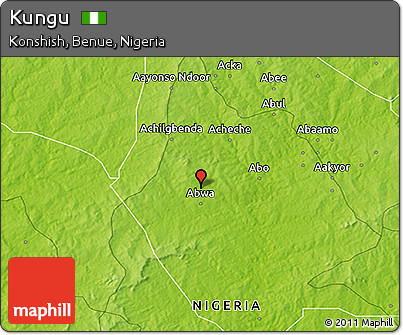 Physical 3D Map of Kungu