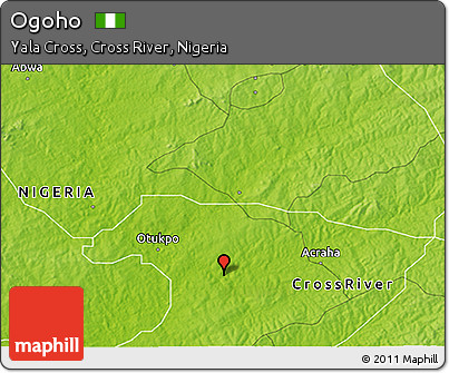 Physical 3D Map of Ogoho