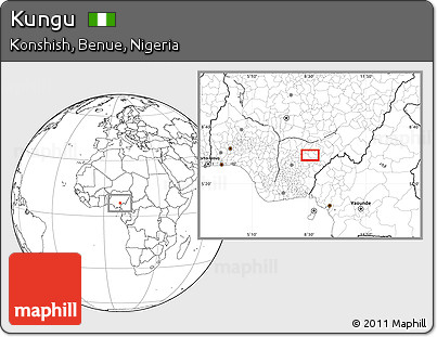 Blank Location Map of Kungu