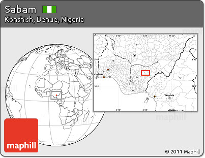 Blank Location Map of Sabam