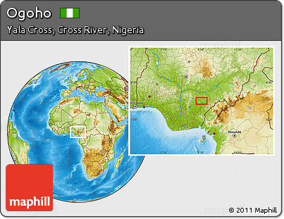 Physical Location Map of Ogoho