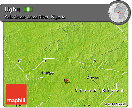 Physical Map of Ughu
