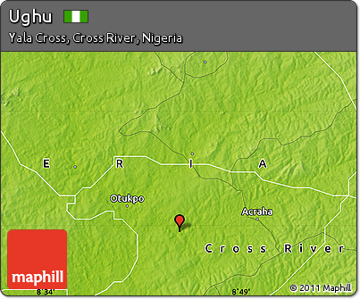 Physical Map of Ughu