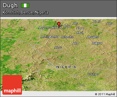 Satellite Panoramic Map of Dugh