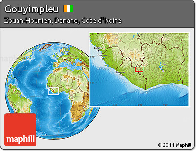Physical Location Map of Gouyimpleu