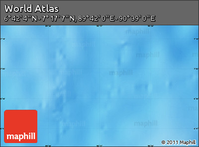 Shaded Relief Map of the Area around 6° 59' 36" N, 90° 10' 30" E