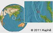 Satellite Location Map of the area around 6° 59' 36" N, 94° 25' 30" E