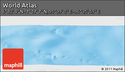 Physical Panoramic Map of the Area around 6° 59' 36" N, 96° 7' 30" E