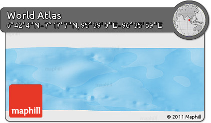 Political Panoramic Map of the Area around 6° 59' 36" N, 96° 7' 30" E