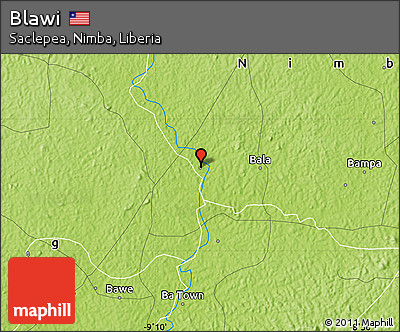 Physical Map of Blawi