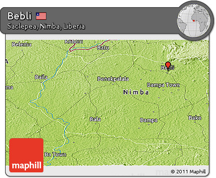 Physical Panoramic Map of Bebli