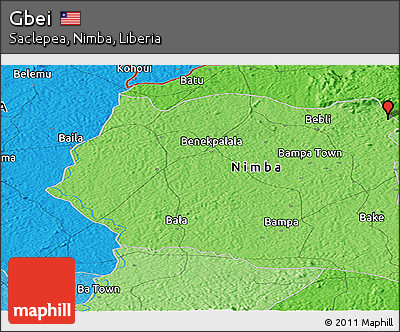 Political Panoramic Map of Gbei