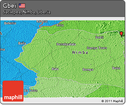 Political Panoramic Map of Gbei