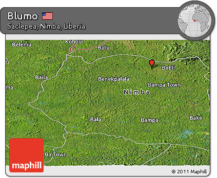 Satellite Panoramic Map of Blumo