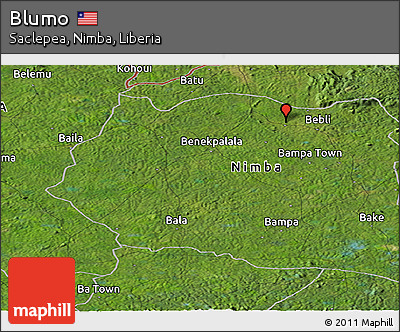 Satellite Panoramic Map of Blumo