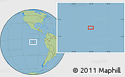 Savanna Style Location Map of the area around 6° 7' 16" S, 100° 13' 29" W