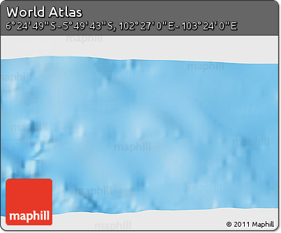 Shaded Relief 3D Map of the Area around 6° 7' 16" S, 102° 55' 30" E