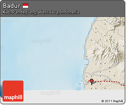 Shaded Relief 3D Map of Badur