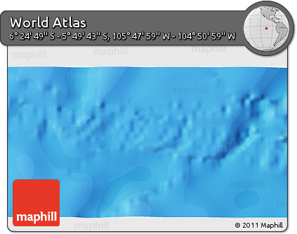Political 3D Map of the Area around 6° 7' 16" S, 105° 19' 29" W