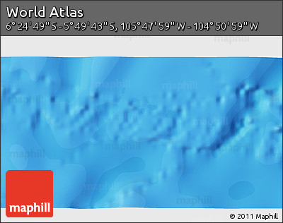 Political 3D Map of the Area around 6° 7' 16" S, 105° 19' 29" W