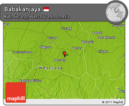Physical 3D Map of Babakanjaya