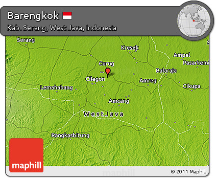 Physical 3D Map of Barengkok