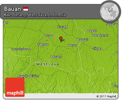 Physical 3D Map of Bauan