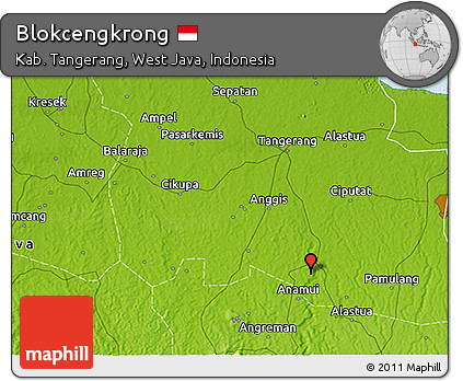 Physical 3D Map of Blokcengkrong
