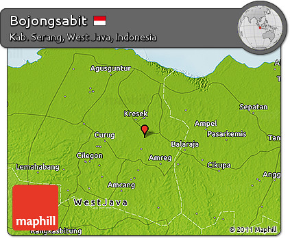 Physical 3D Map of Bojongsabit