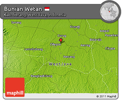 Physical 3D Map of Bunian Wetan