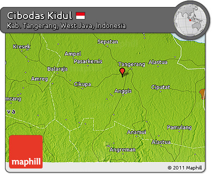 Physical 3D Map of Cibodas Kidul