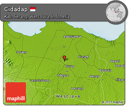 Physical 3D Map of Cidadap