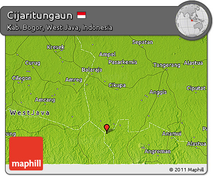 Physical 3D Map of Cijaritungaun