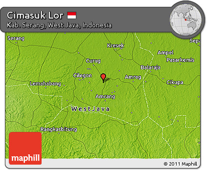 Physical 3D Map of Cimasuk Lor