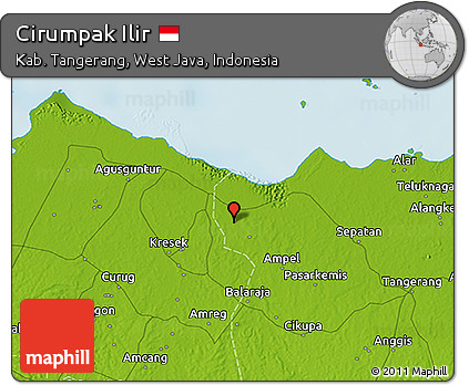 Physical 3D Map of Cirumpak Ilir