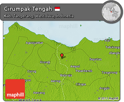 Physical 3D Map of Cirumpak Tengah