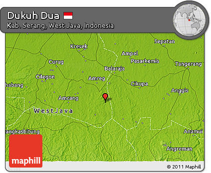 Physical 3D Map of Dukuh Dua