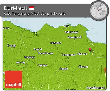 Physical 3D Map of Duri-kecil