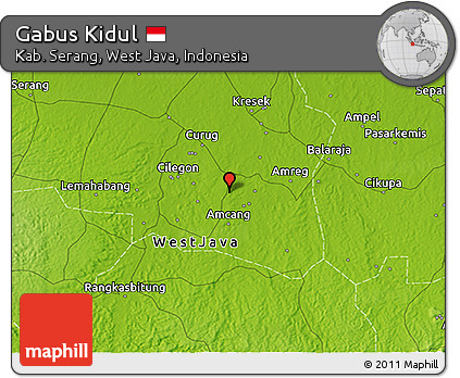 Physical 3D Map of Gabus Kidul