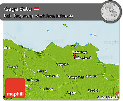 Physical 3D Map of Gaga Satu