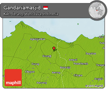 Physical 3D Map of Gandariamasjid