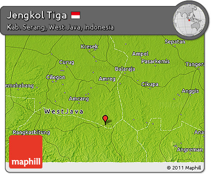 Physical 3D Map of Jengkol Tiga