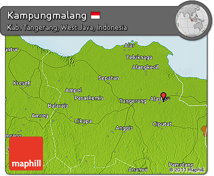 Physical 3D Map of Kampungmalang