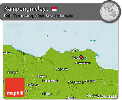 Physical 3D Map of Kampungmelayu