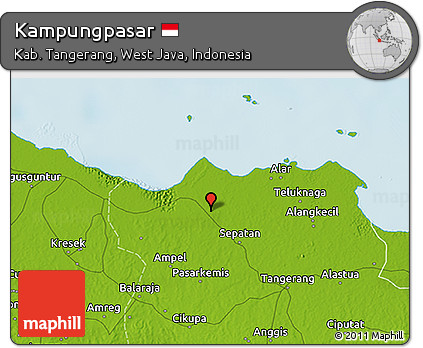 Physical 3D Map of Kampungpasar