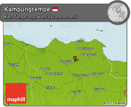 Physical 3D Map of Kampungtempe