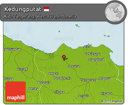 Physical 3D Map of Kedungputat